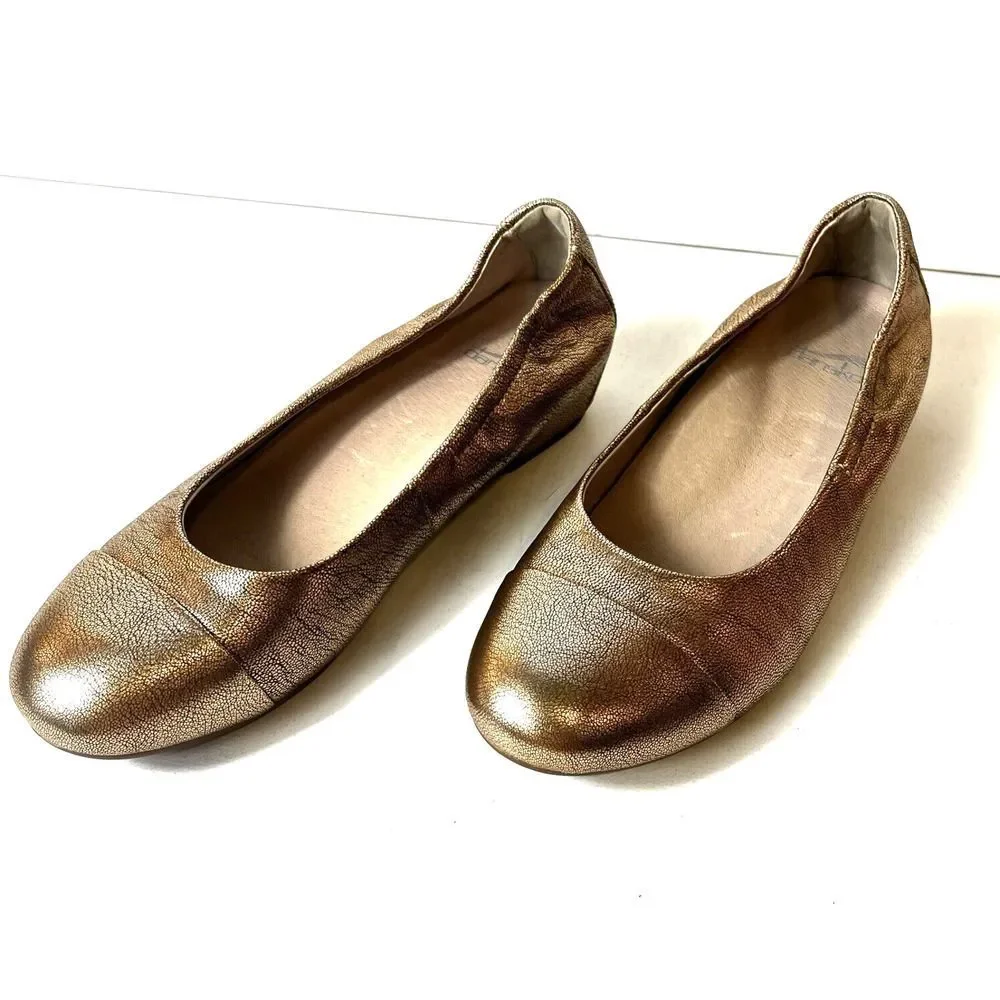 Dansko Gold Flats Elegant Comfort Loafers - Picture 3 of 10